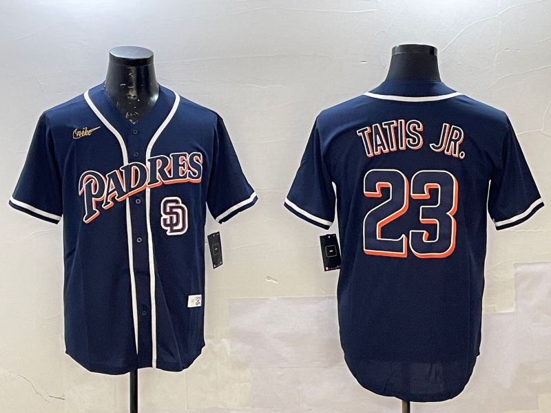 Men San Diego Padres #23 Tatis jr Blue Throwback Game 2025 Nike MLB Jersey style 5->san diego padres->MLB Jersey